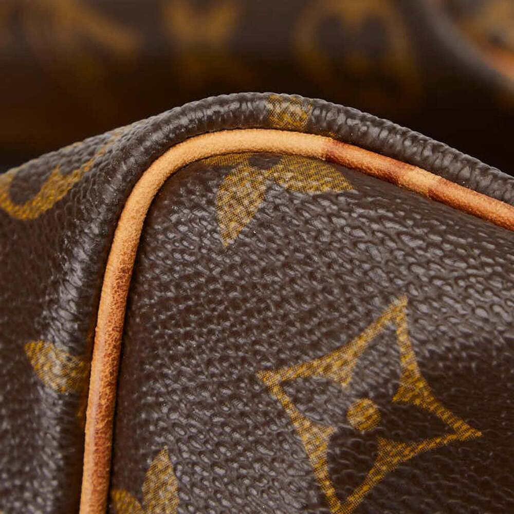 LOUIS VUITTON Authentic Brown Monogram Leather Keepall 50 Boston Bag - Picture 7 of 16